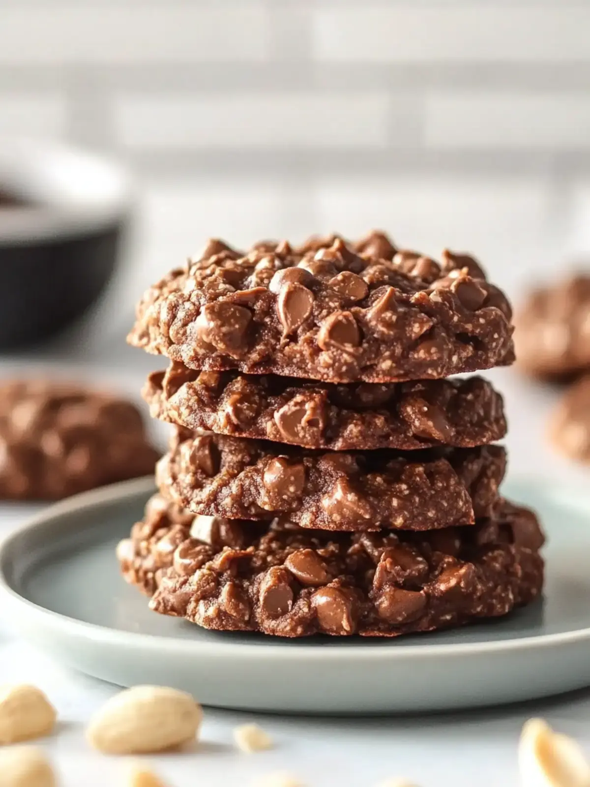 Chocolate Peanut Butter No Bake Cookies