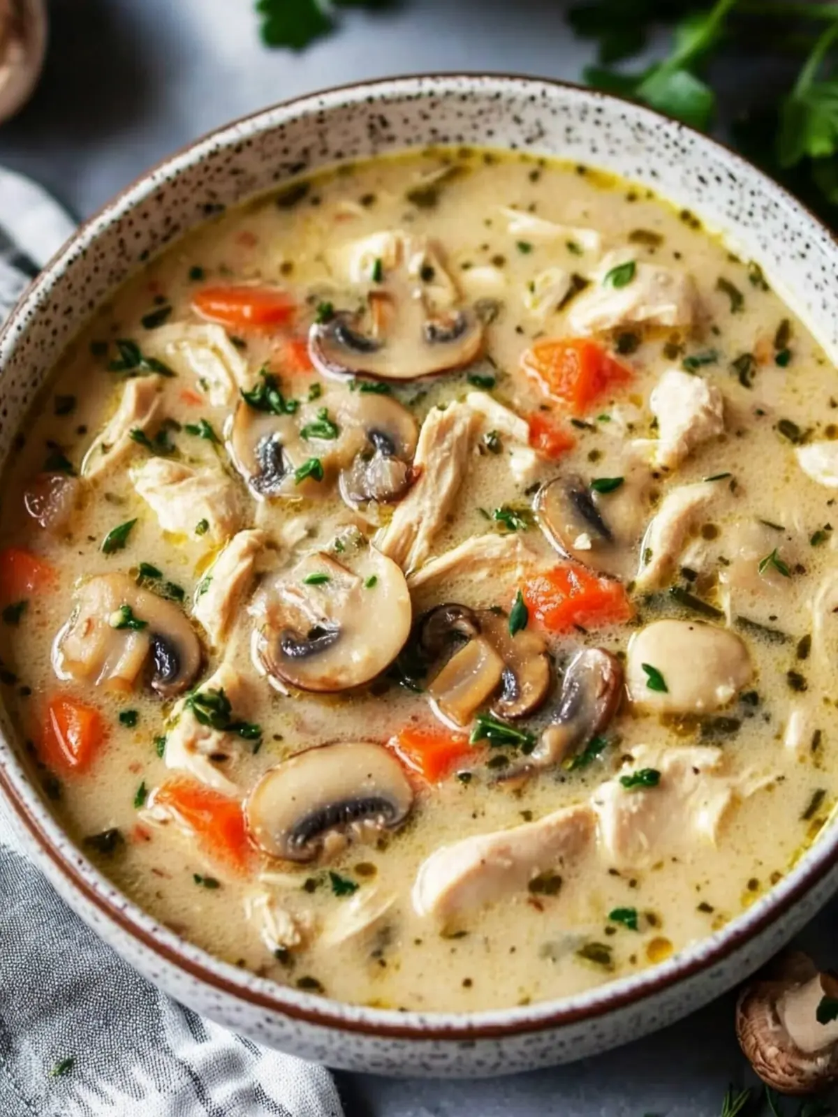 Clean Chicken Mushroom Soup