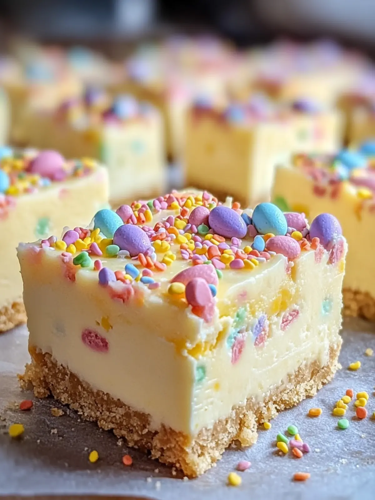 Dreamy Easter Egg Lemon Cheesecake Bars to Wow Your Guests Easter Egg Lemon Cheesecake Bars