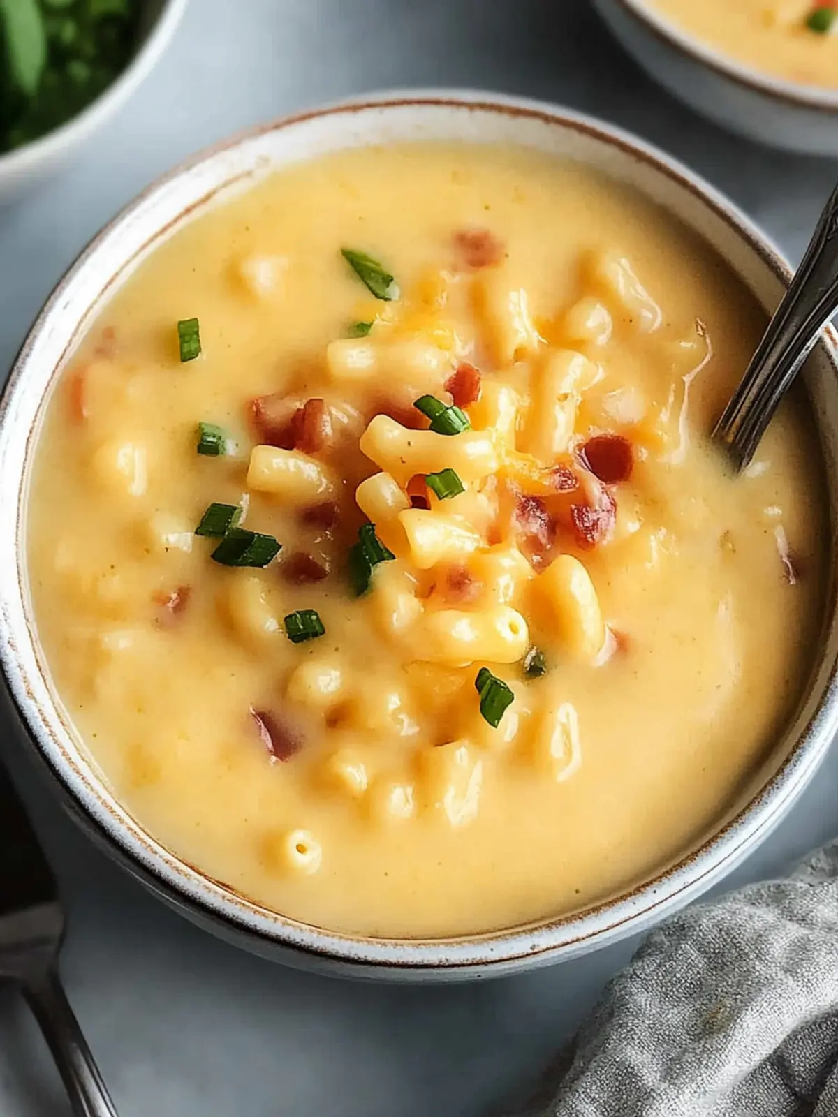 Warm and Creamy Macaroni and Cheese Soup to Savor Macaroni and Cheese Soup