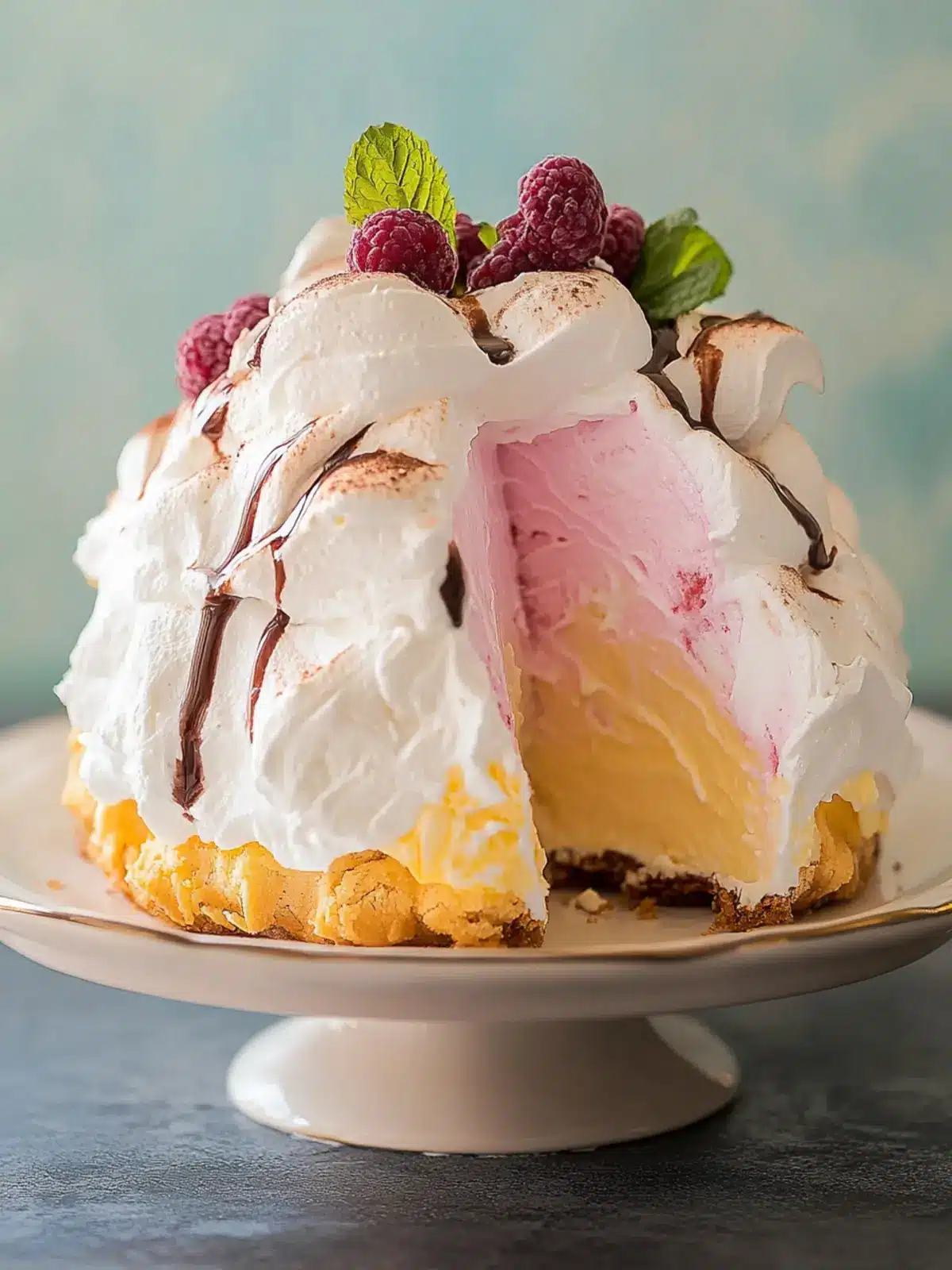 Baked Alaska Bliss: Easy Brownie Dessert to Wow Your Guests Baked Alaska