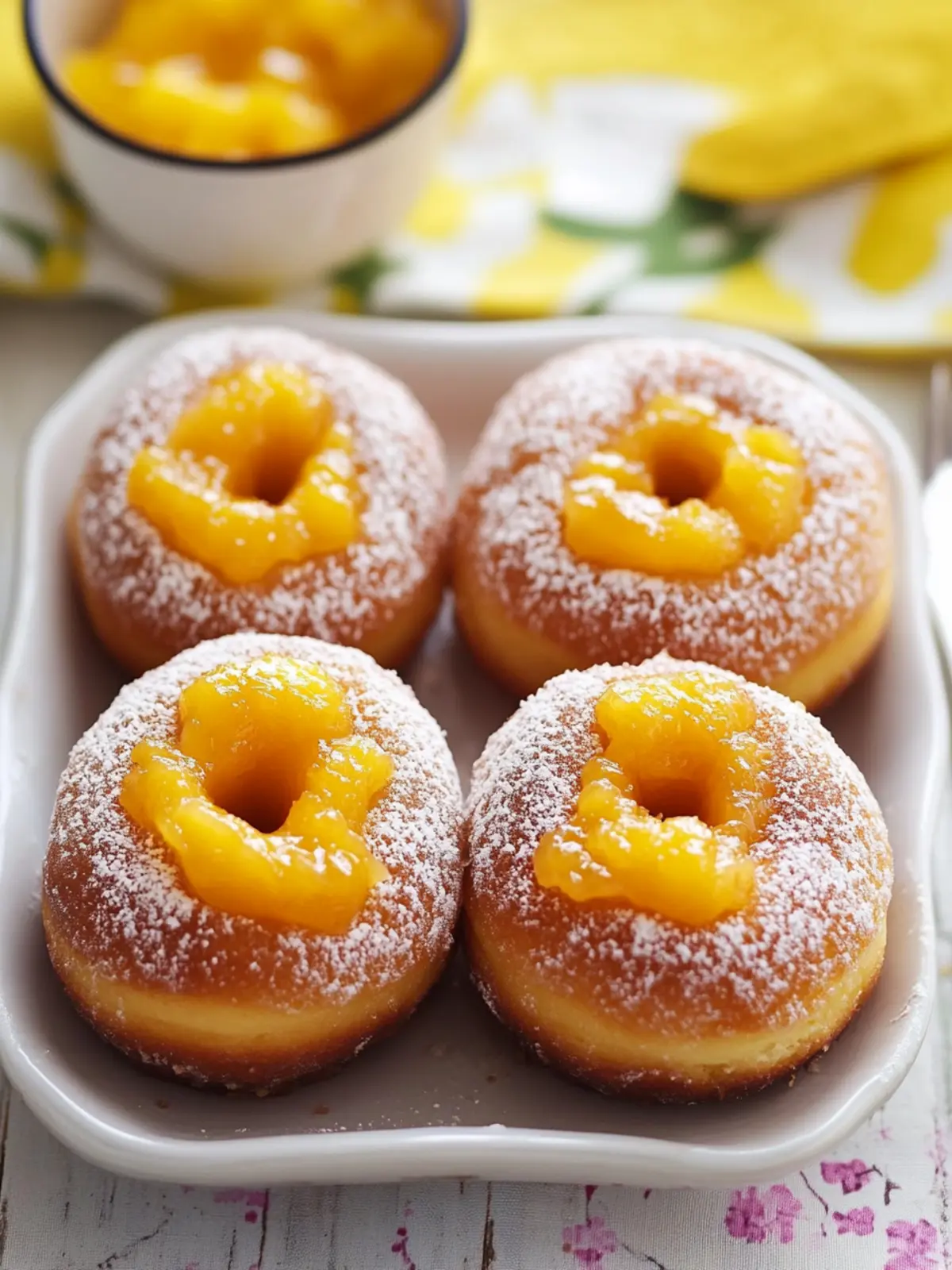Heavenly Mango Brioche Donuts with Tropical Mango Curd Mango Brioche Donuts