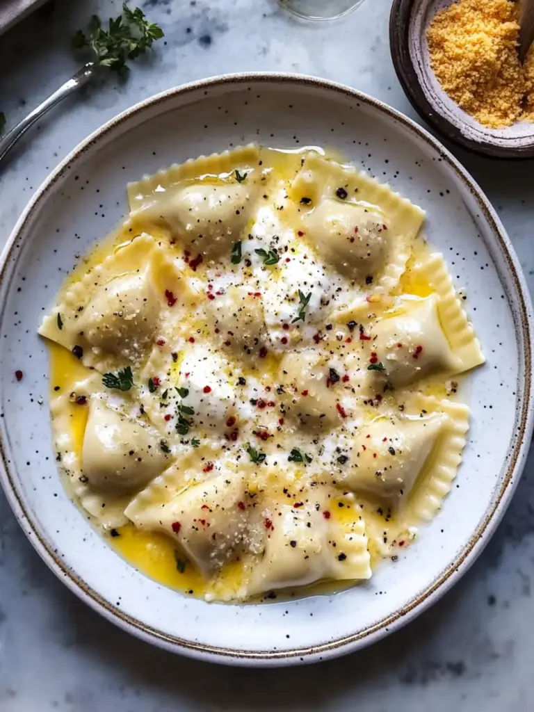 Roasted Garlic & Whipped Ricotta Agnolotti