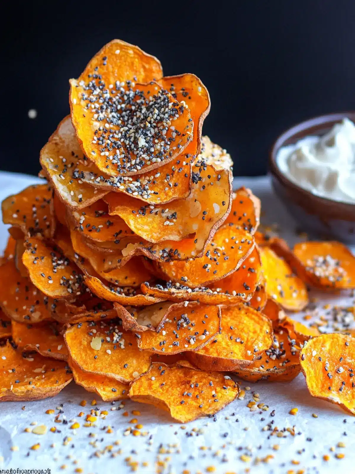 Everything Bagel Sweet Potato Chips