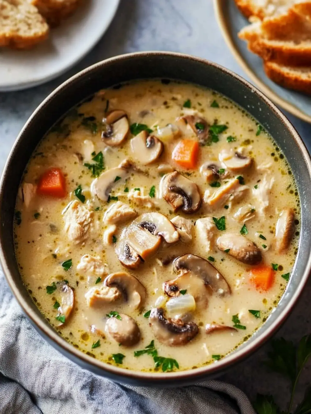 Clean Chicken Mushroom Soup