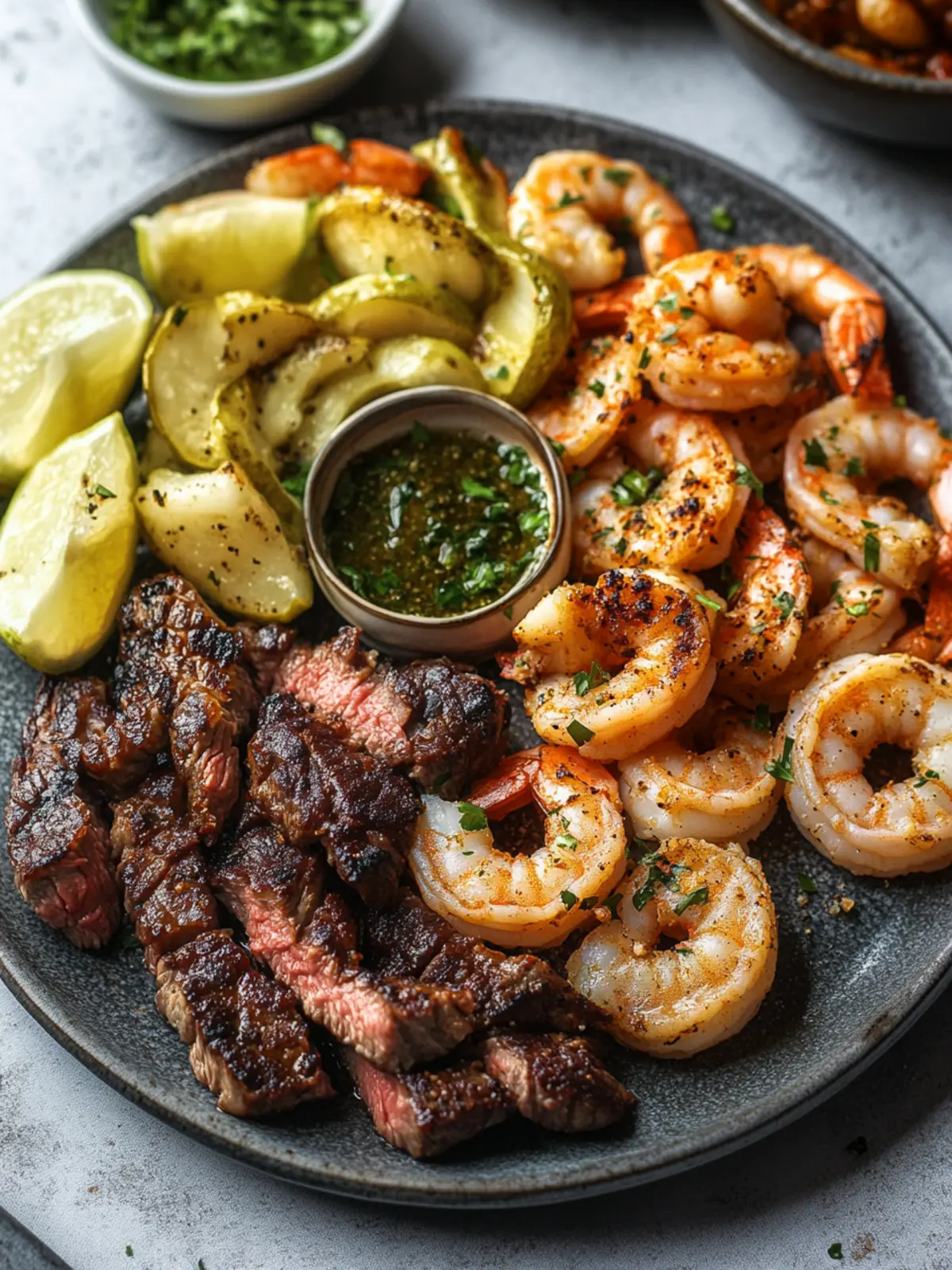 Steak Calamari Prawns