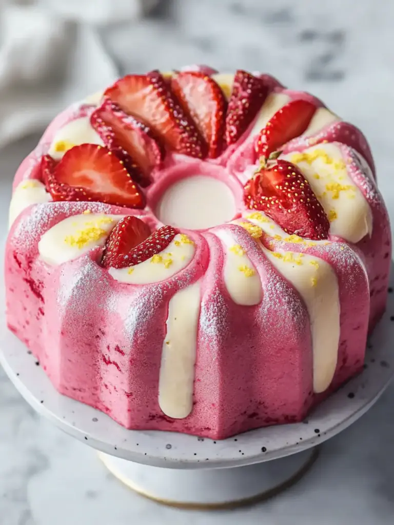 Strawberry Milkshake Pound Cake