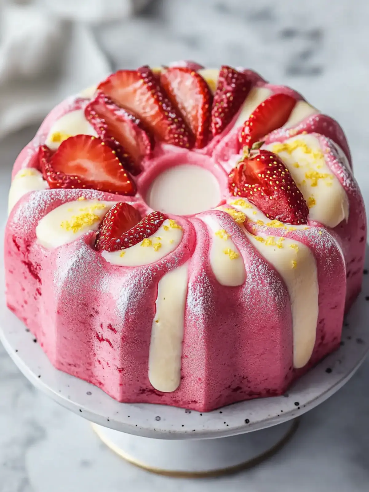 Strawberry Milkshake Pound Cake