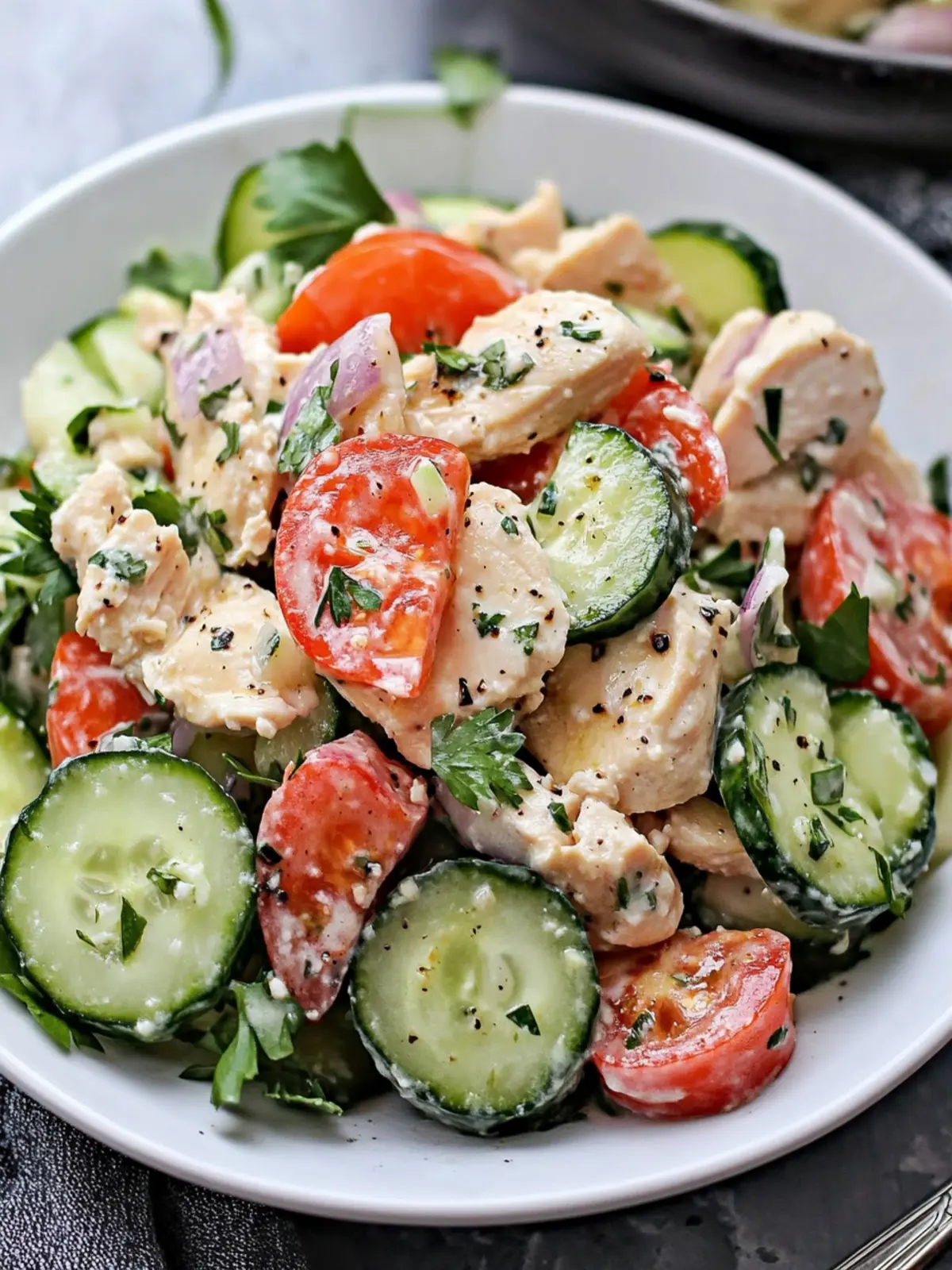 Revitalize Your Lunch with Greek Chicken Cucumber Salad Greek Chicken Cucumber Salad