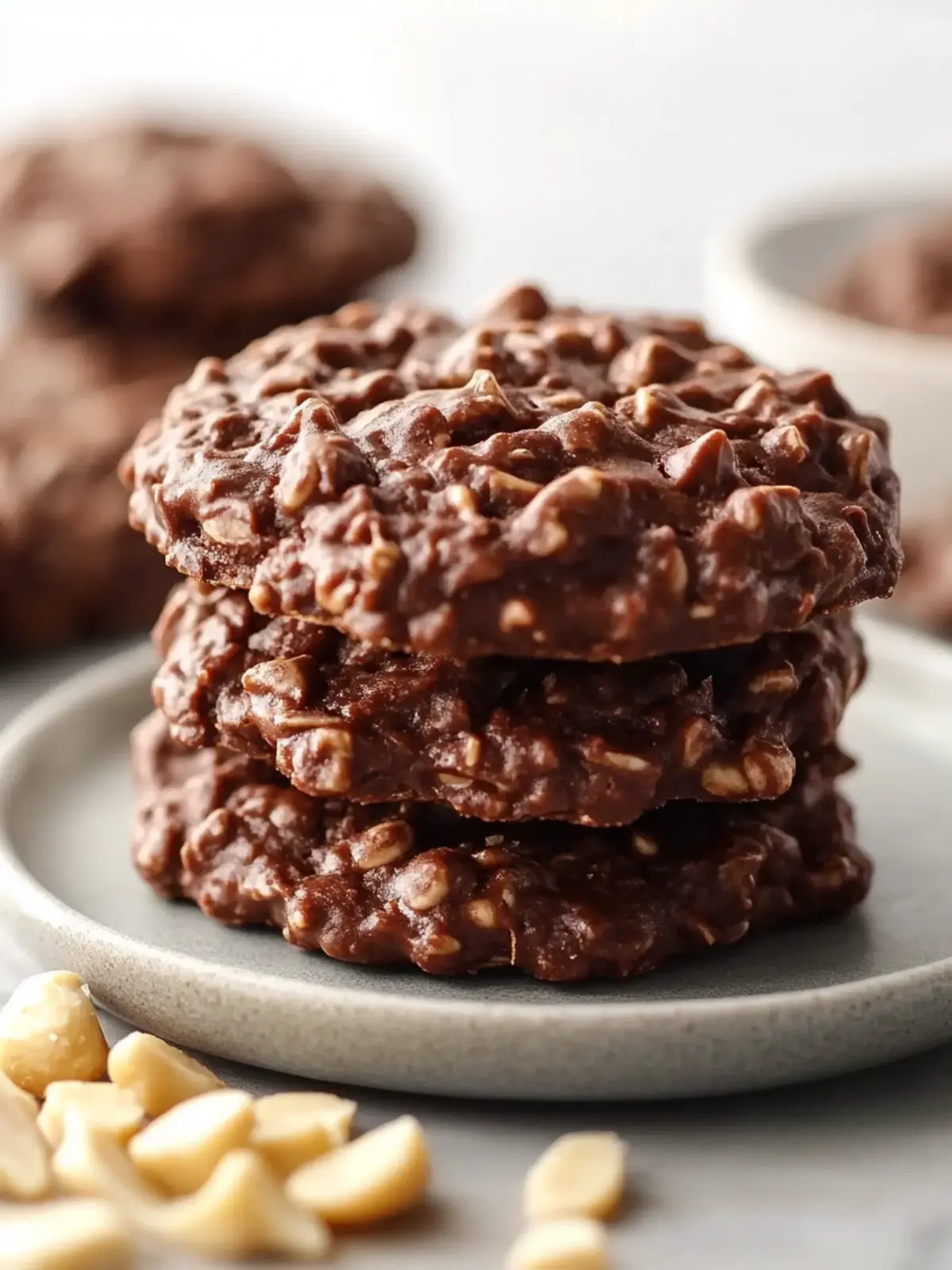 Chocolate Peanut Butter No Bake Cookies