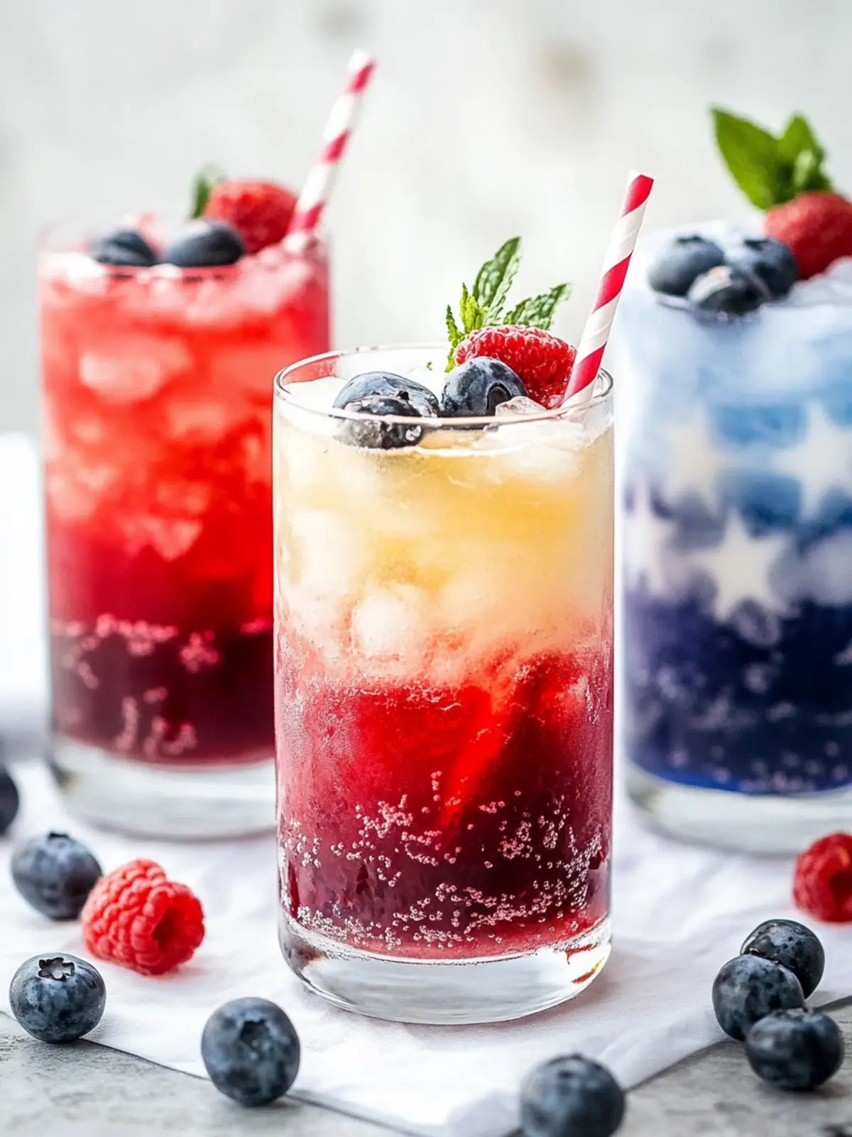 Paleo Red, White, and Blue Cocktails