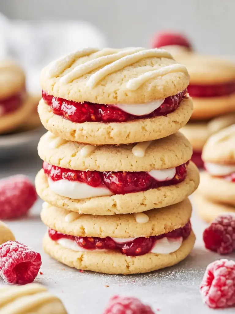Raspberry Sandwich Cookies