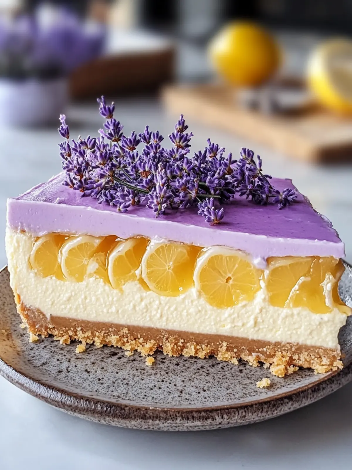 Lemon Lavender Cheesecake
