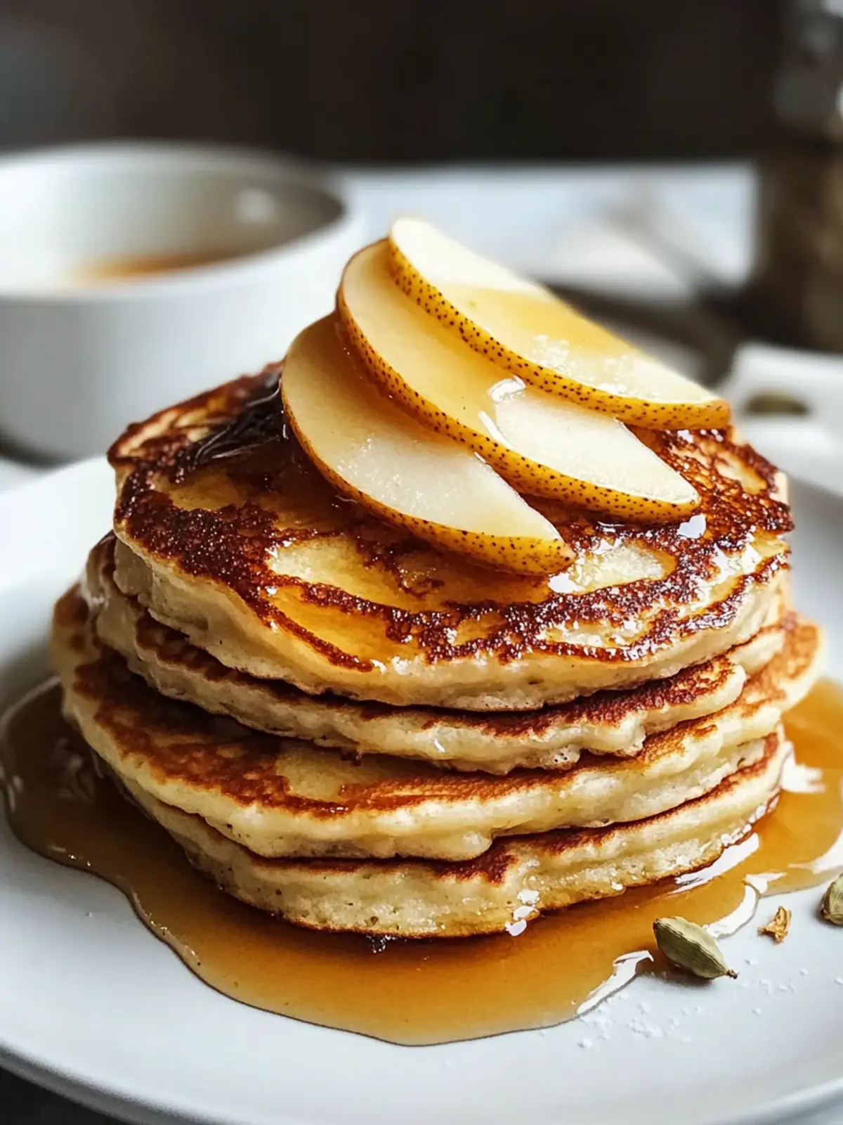 Pear Cardamom Pancakes