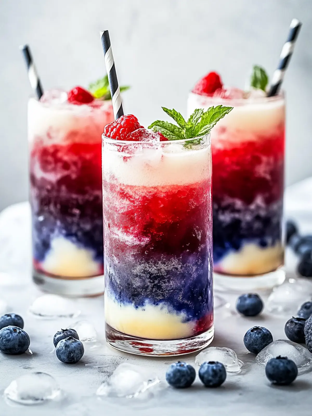 Paleo Red, White, and Blue Cocktails