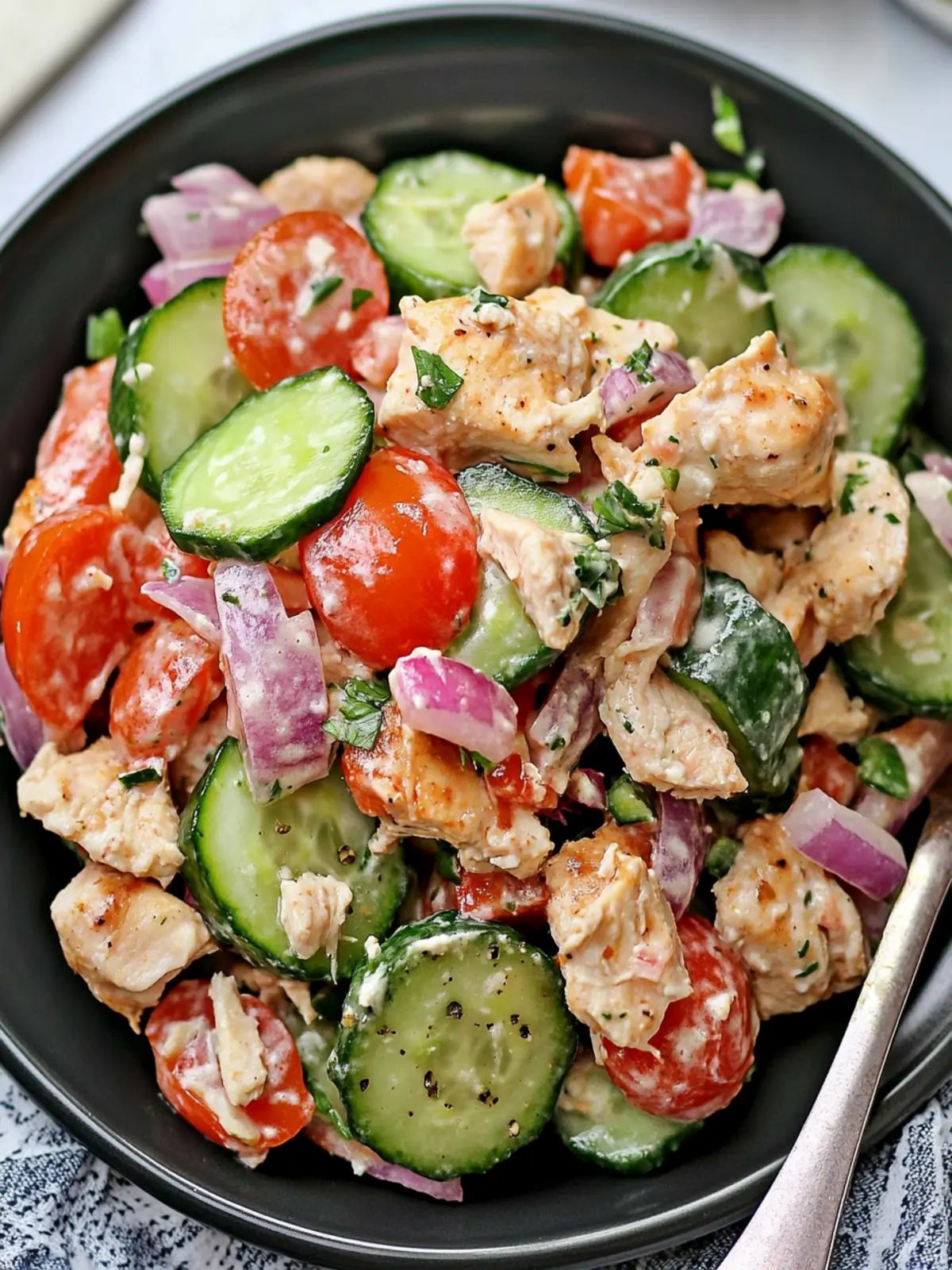 Revitalize Your Lunch with Greek Chicken Cucumber Salad Greek Chicken Cucumber Salad