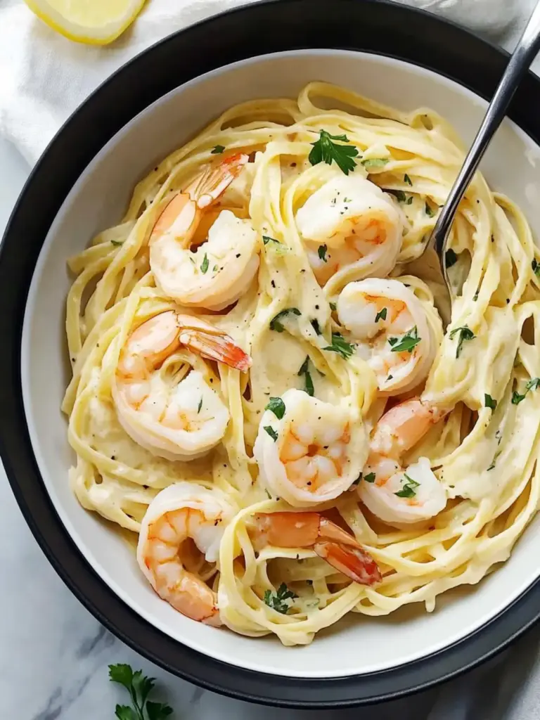 Creamy Garlic Butter Shrimp Pasta