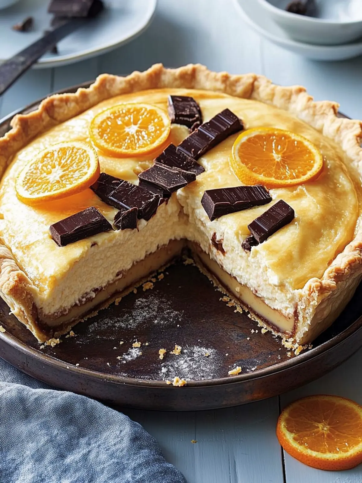 Decadent Orange Chocolate Ricotta Pie for Sweet Moments Orange Chocolate Ricotta Pie