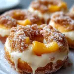 Peach Cobbler Cheesecake Donuts