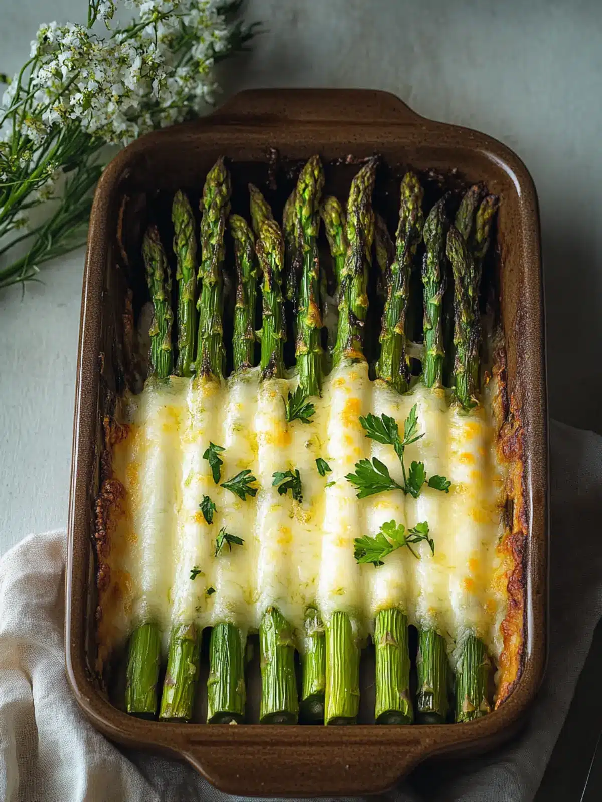 Cheesy Baked Asparagus