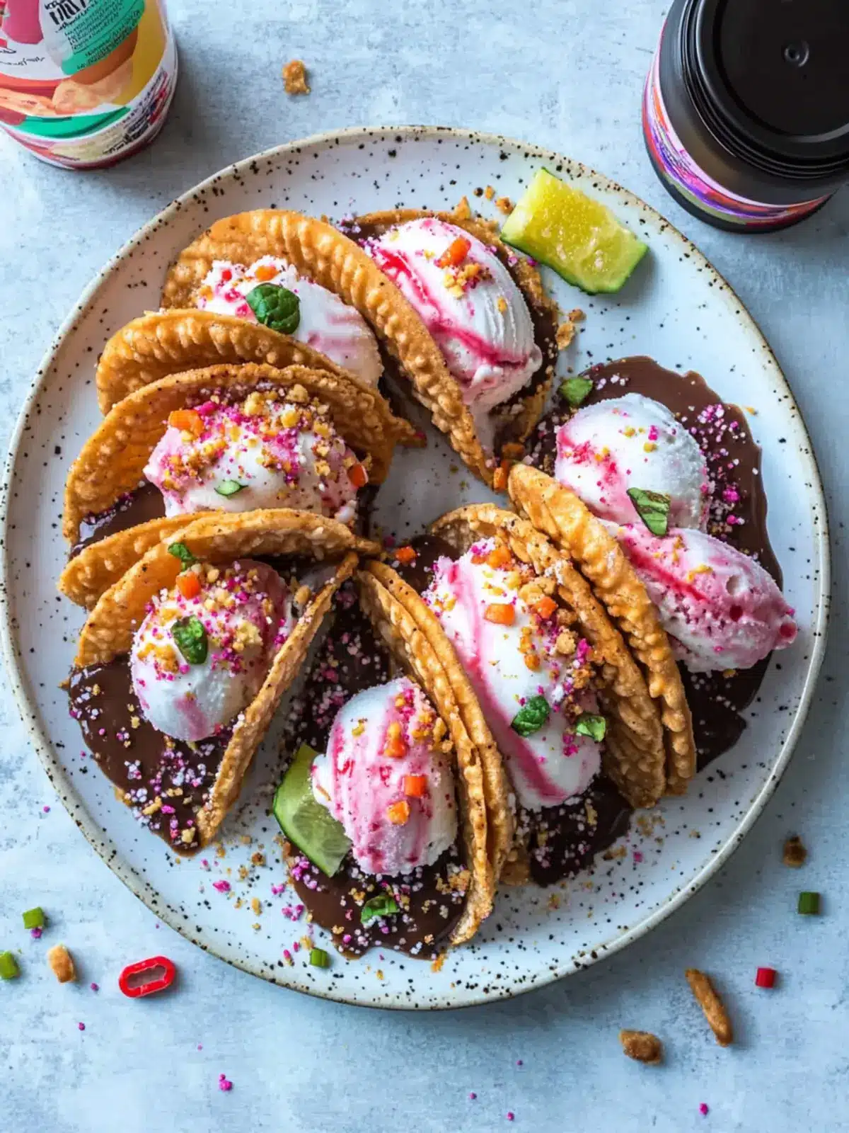 Churro Ice Cream Tacos