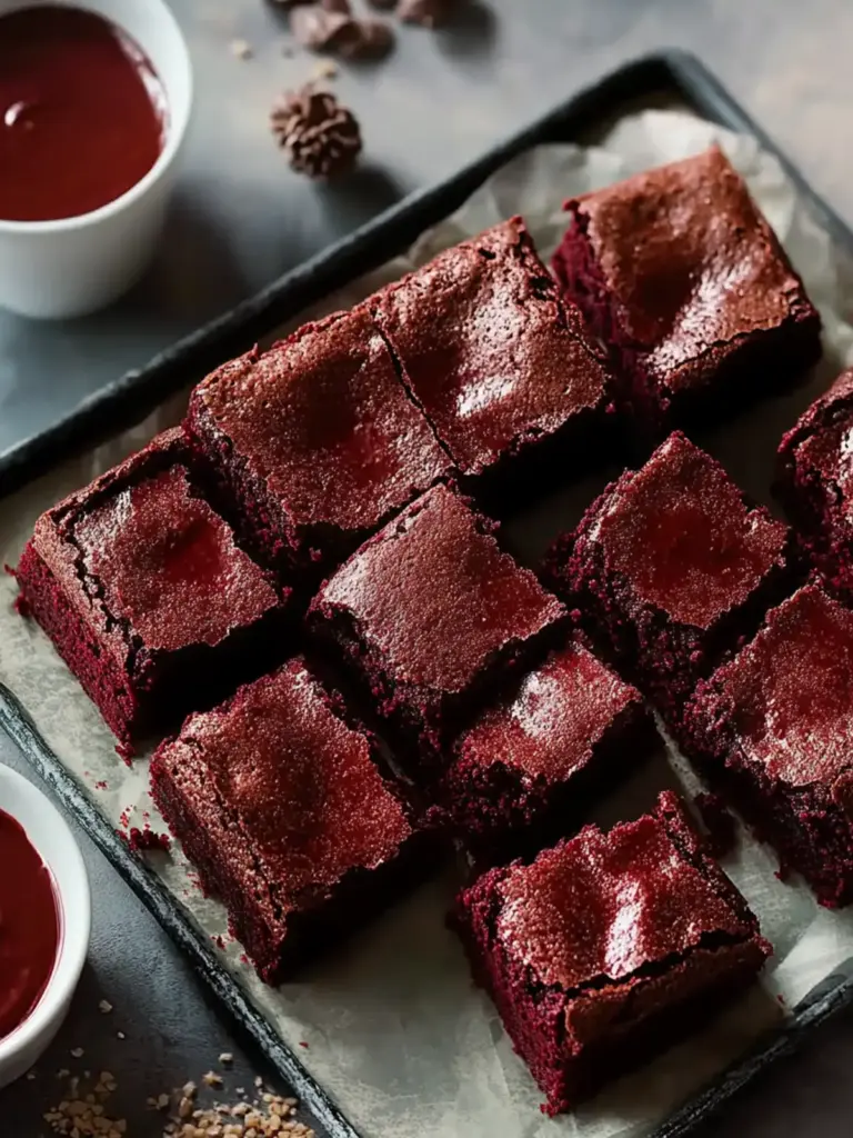 Red Velvet Nutella Brownies