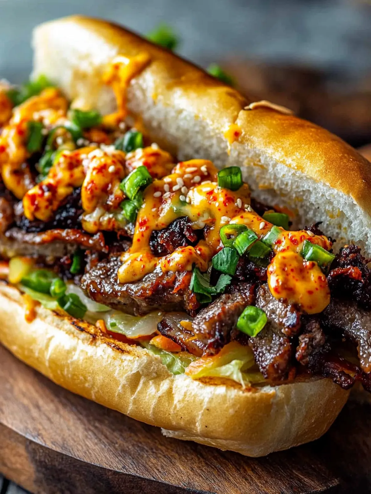Spicy Kimchi Bulgogi Cheesesteak