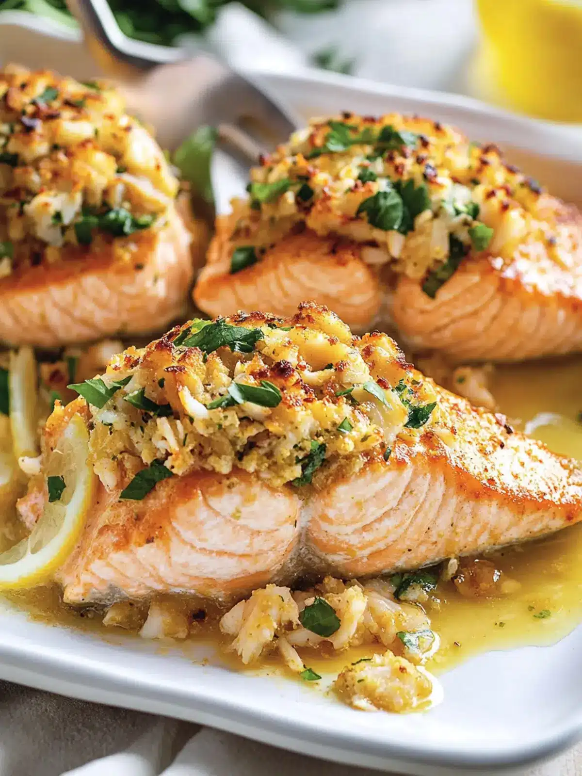 Crab-Stuffed Salmon