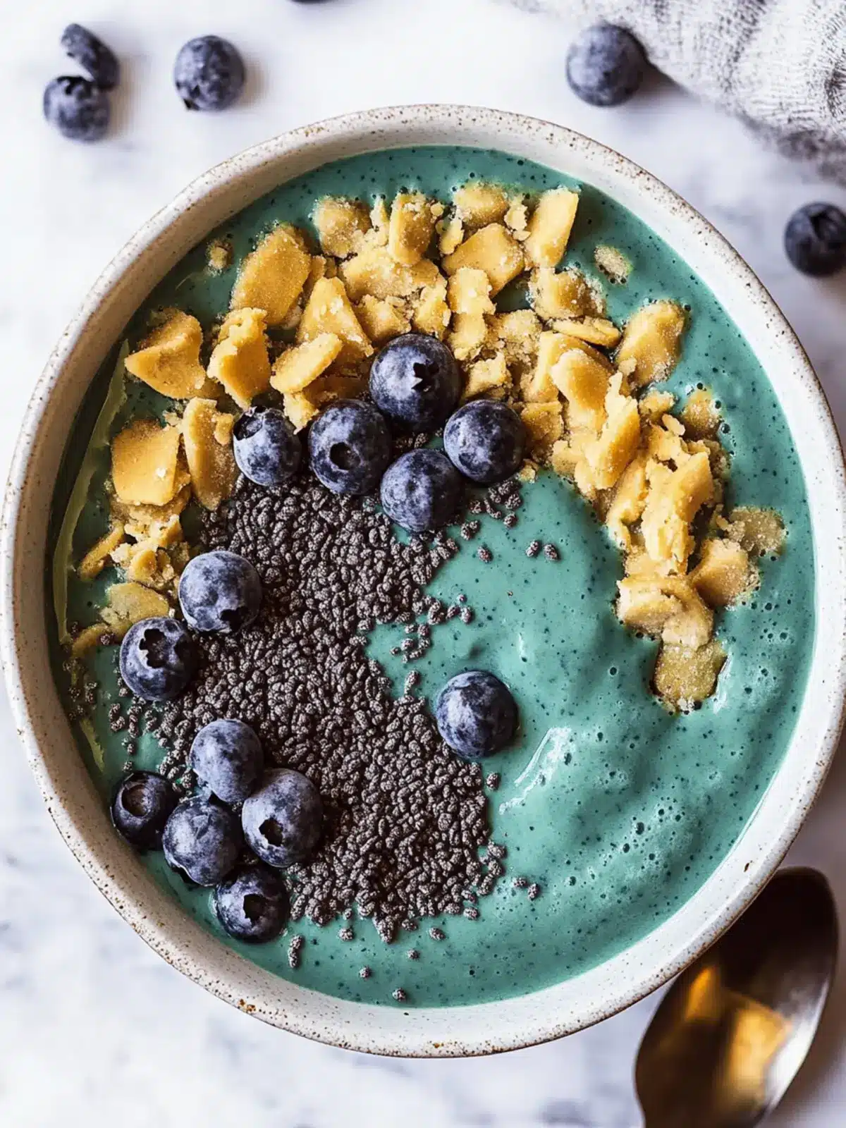 Cookie Monster Blue Spirulina Smoothie Bowl