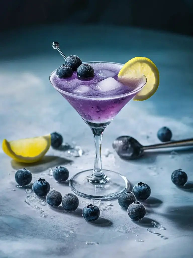 Frostbite Blueberry Martini Cocktail