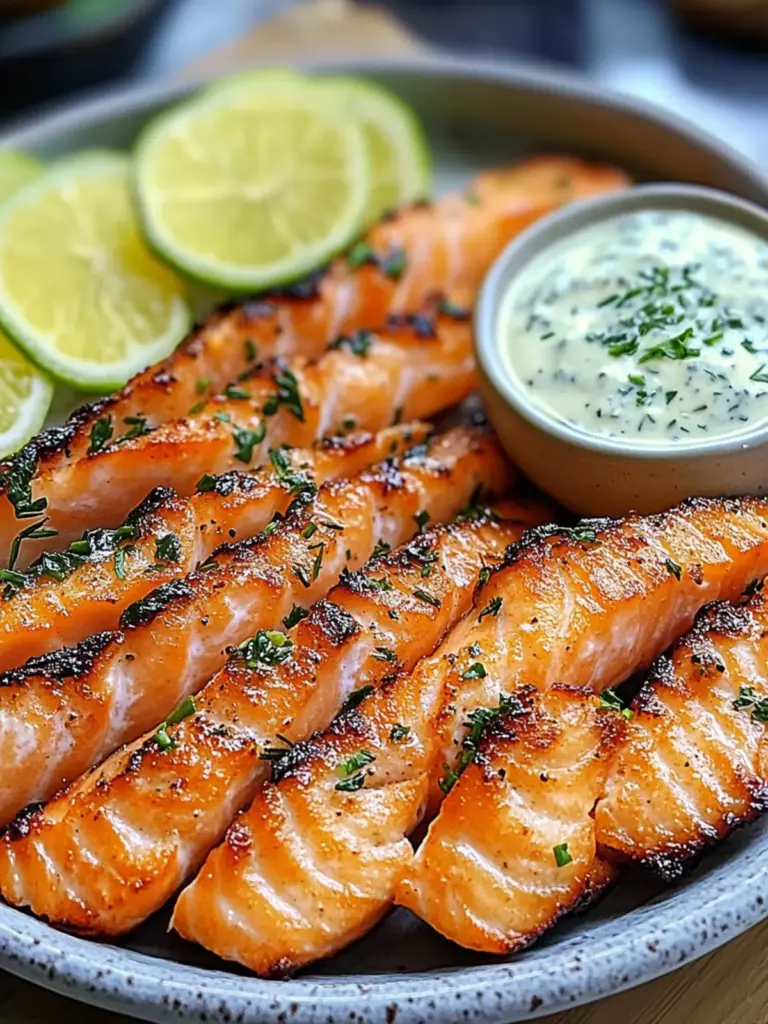 Crispy Salmon Strips with Herb Tartar Dip