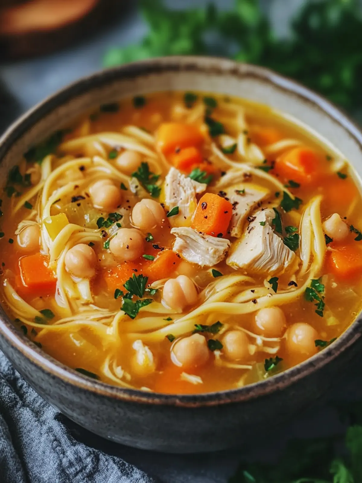 Instant Pot Vegan Chicken Noodle Soup with Chickpeas Magic Instant Pot Vegan Chicken Noodle Soup with Chickpeas