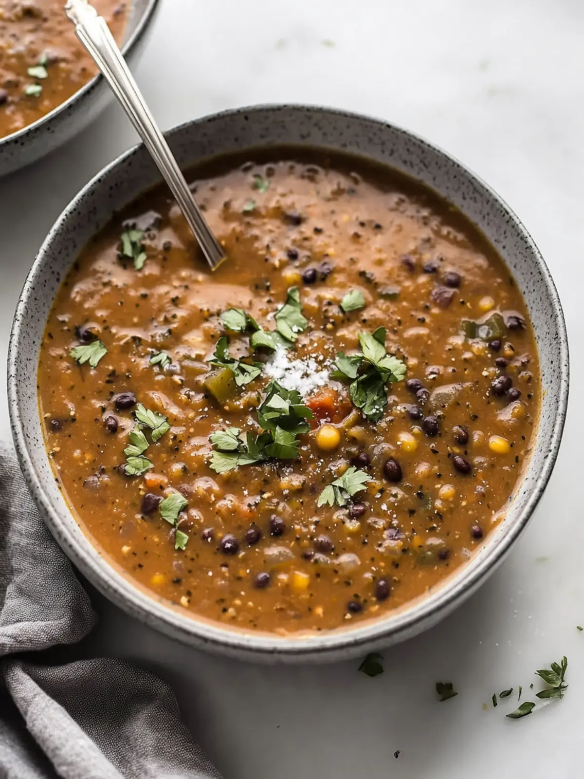 Black Bean and Lentil Soup