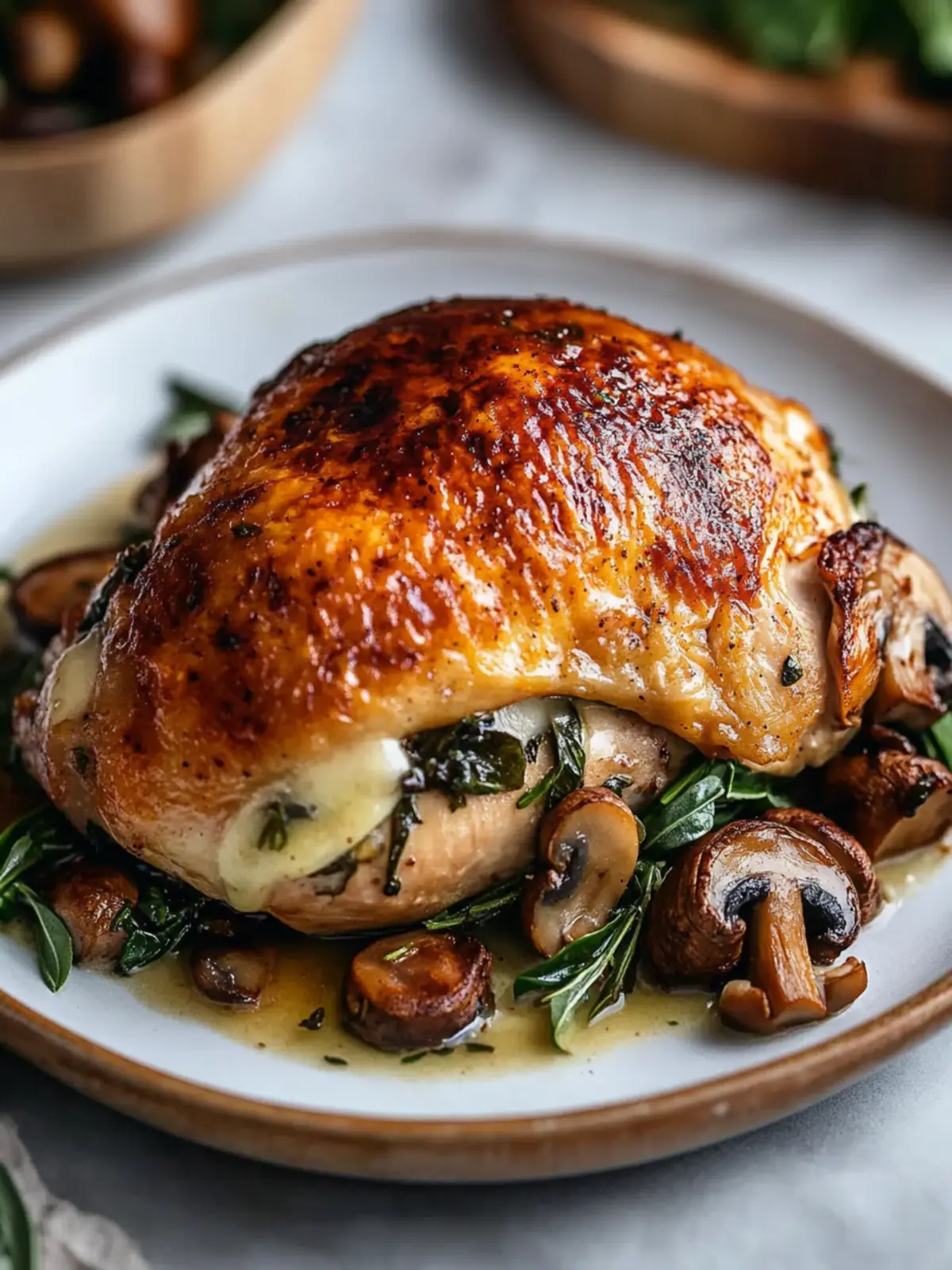Mushroom Stuffed Chicken