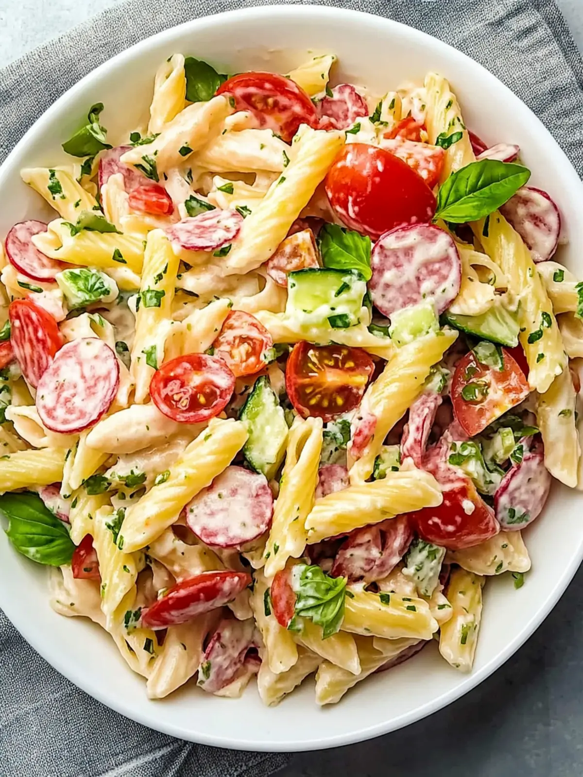 Italian Hoagie Pasta Salad