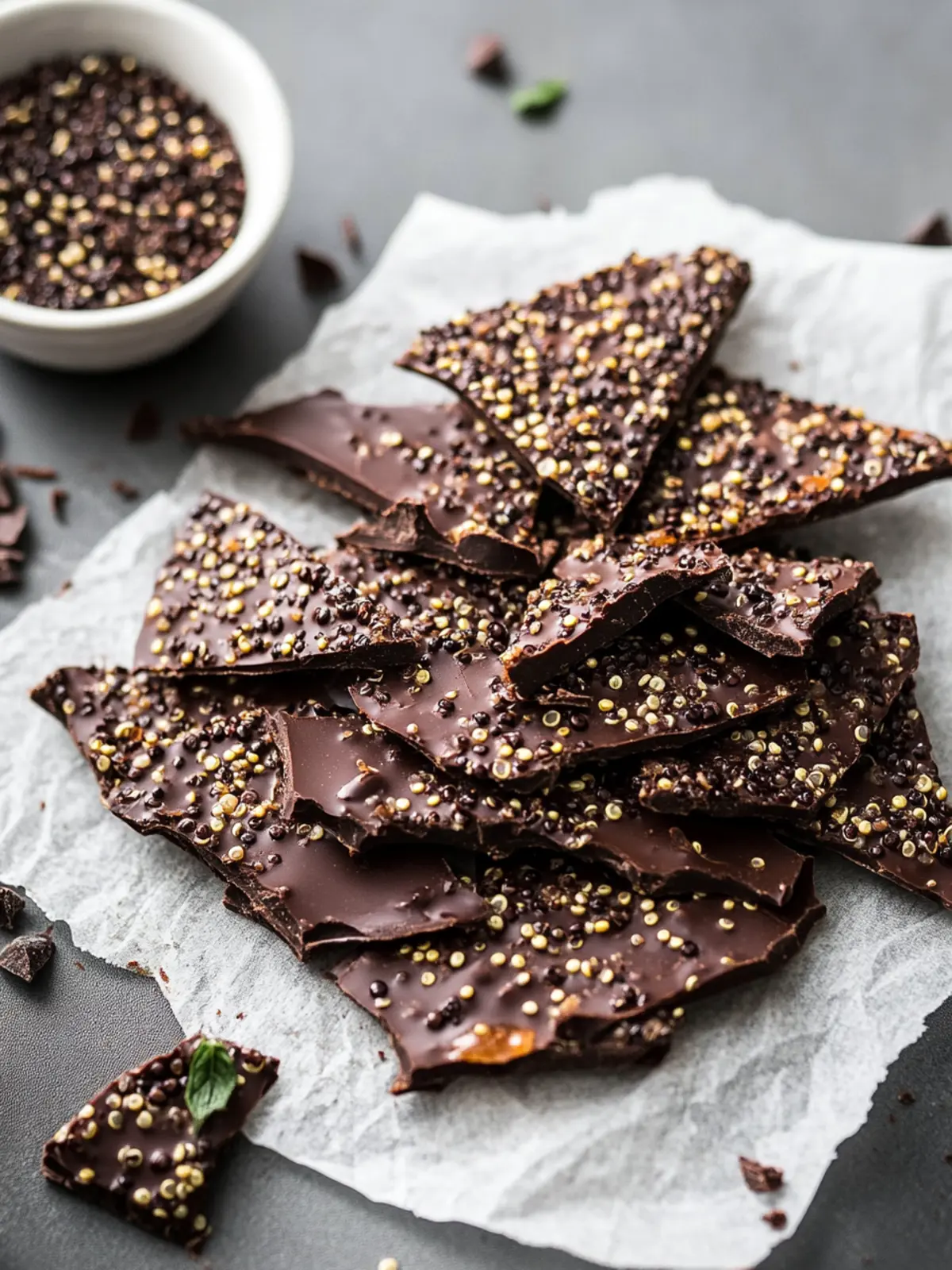 Chocolate Quinoa Crisps