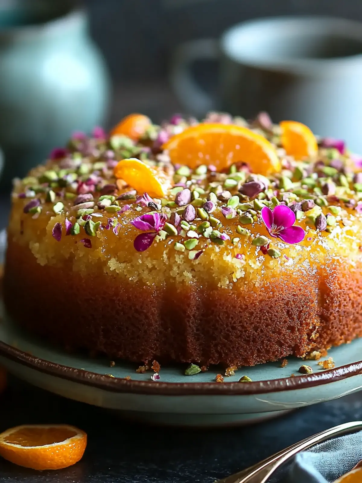 Cardamom Orange Pistachio Tea Cake