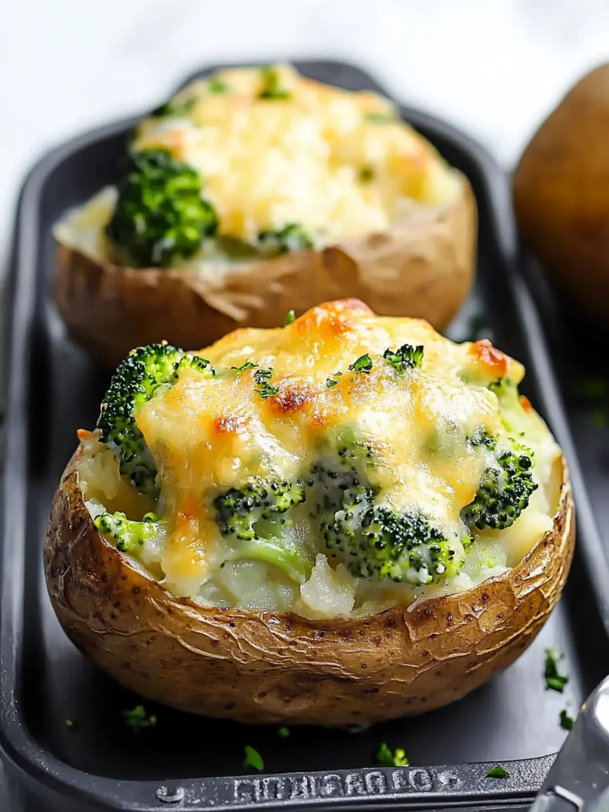 Broccoli Cheddar Stuffed Baked Potatoes