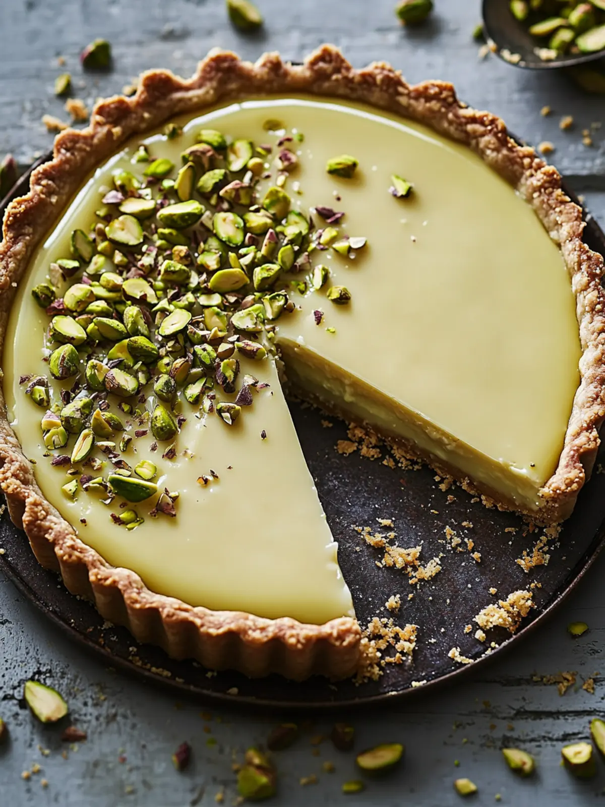 White Chocolate Pistachio Tart