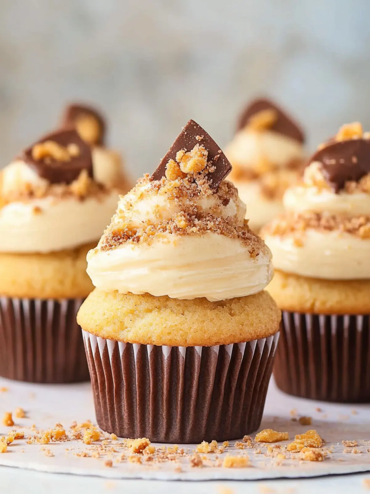 Butterfinger Cupcakes