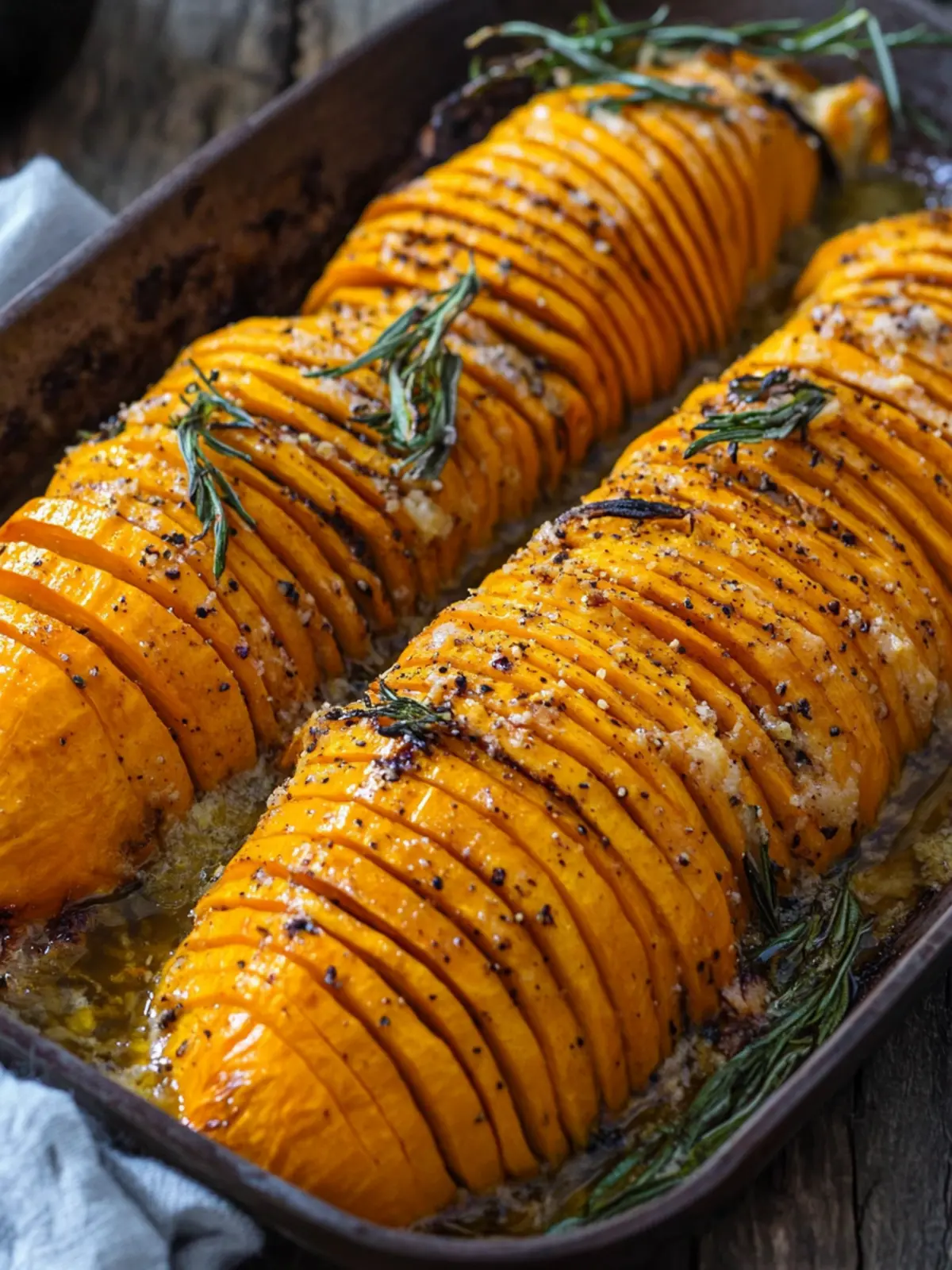 Savory Roasted Hasselback Butternut Squash Delight Roasted Hasselback Butternut Squash