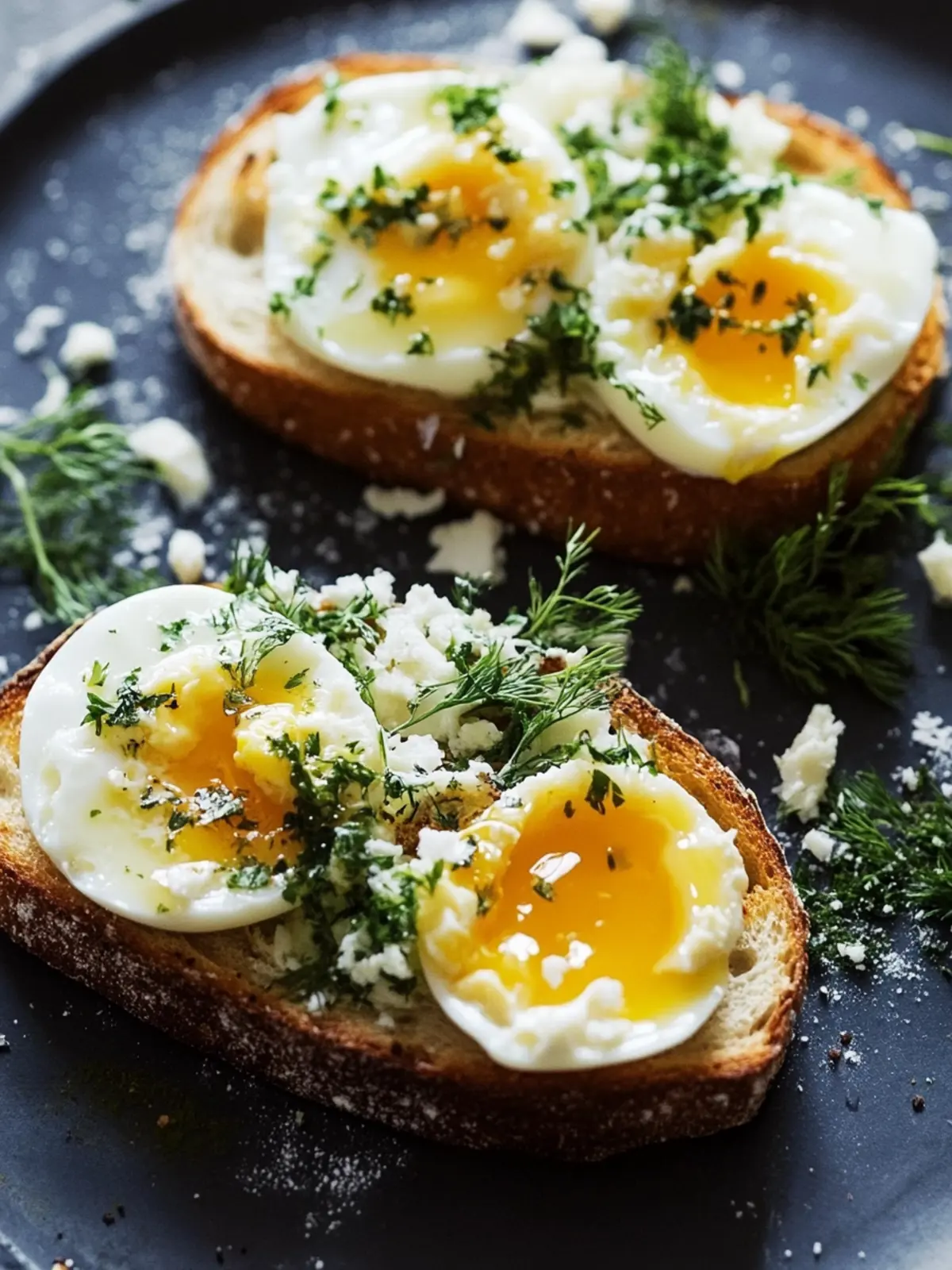 Smashed Eggs on Toast