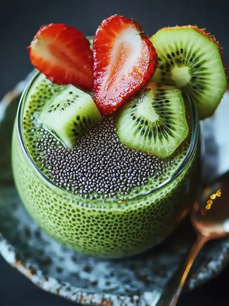 Matcha Kiwi Chia Pudding