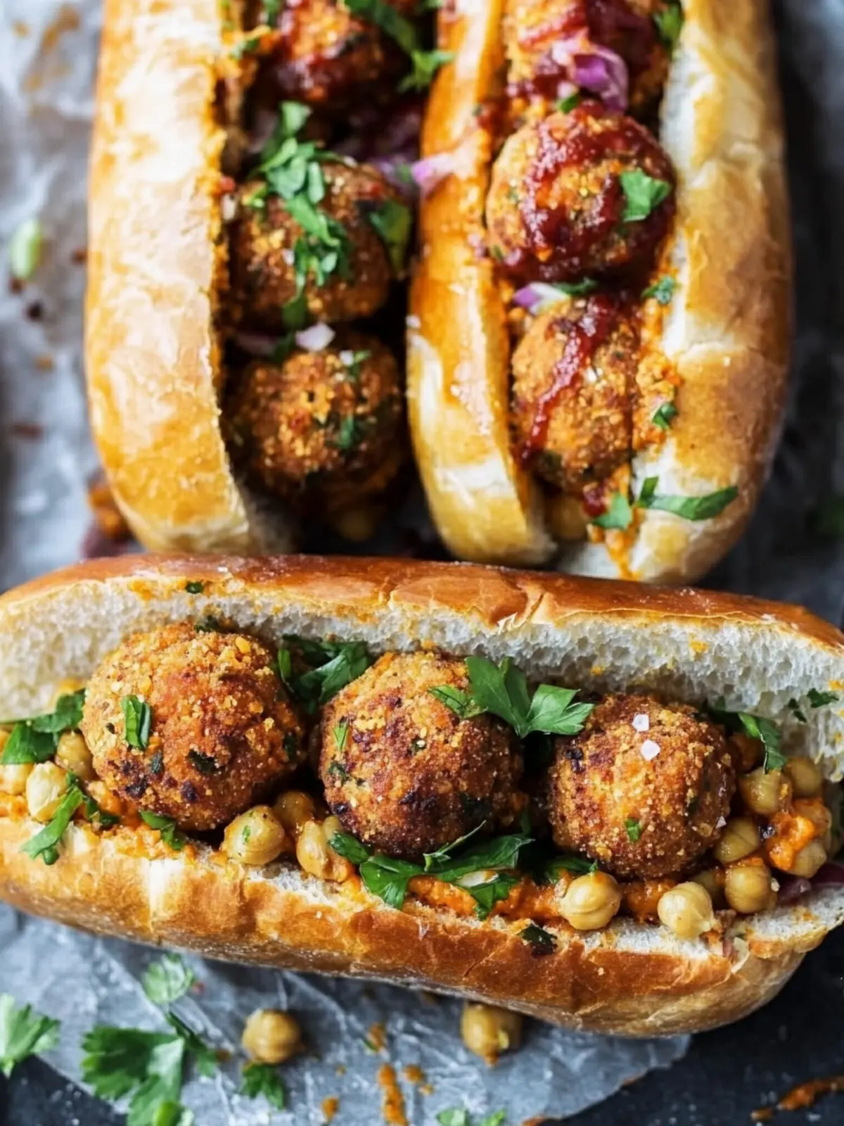 Irresistible Vegan Chickpea Meatball Subs for Cozy Nights Vegan Chickpea Meatball Subs