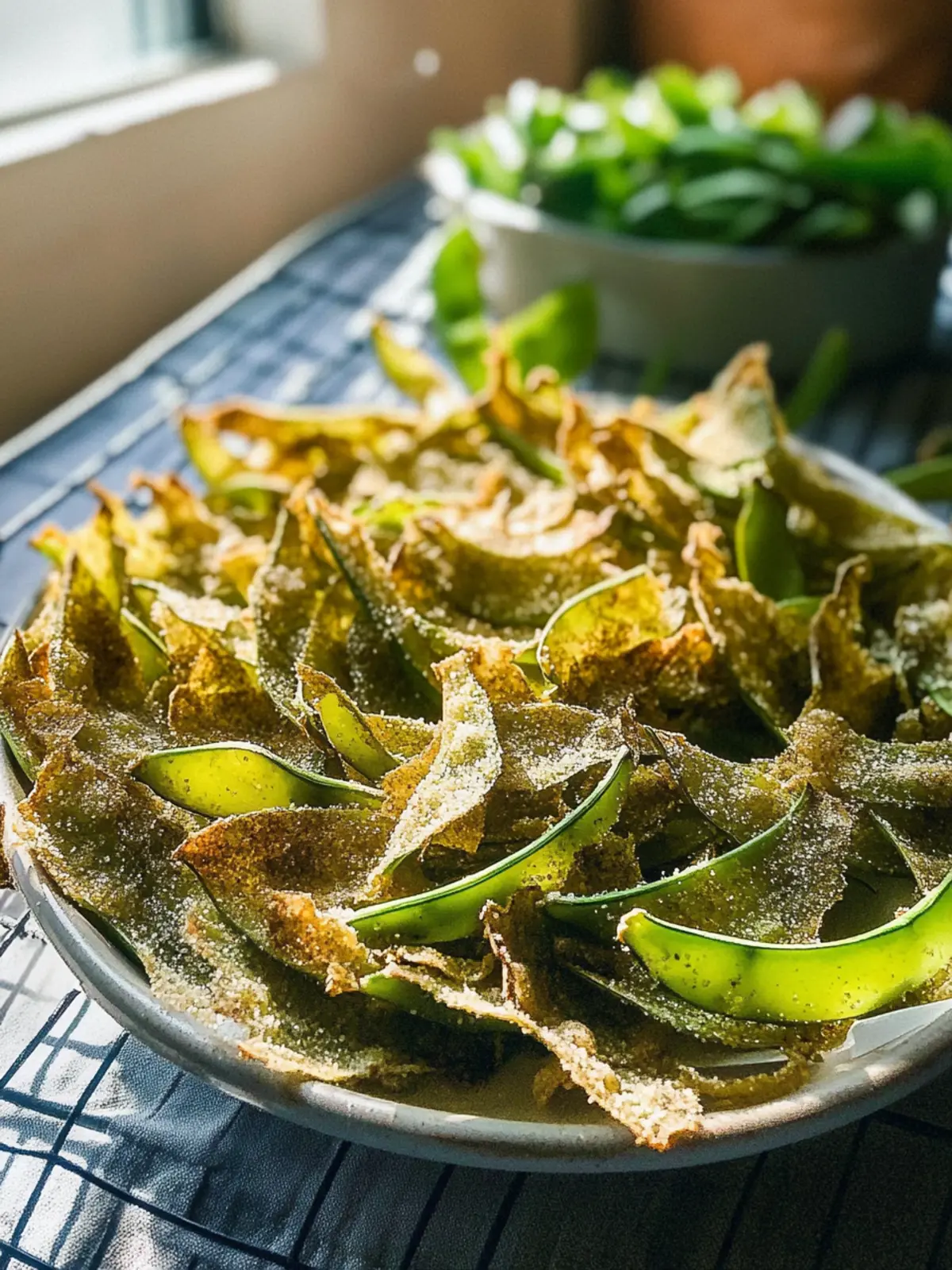 Crispy Homemade Snap Pea Crisps for Healthy Snacking Fun Homemade Snap Pea Crisps