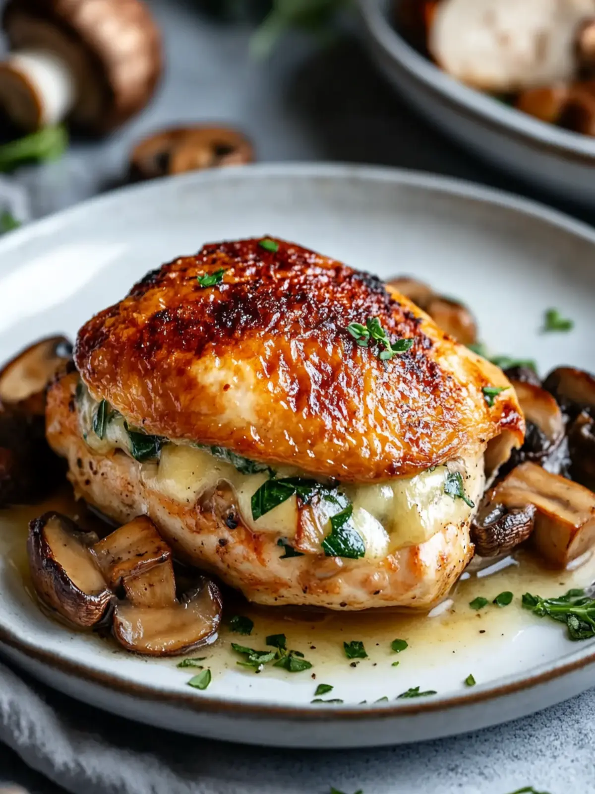 Mushroom Stuffed Chicken