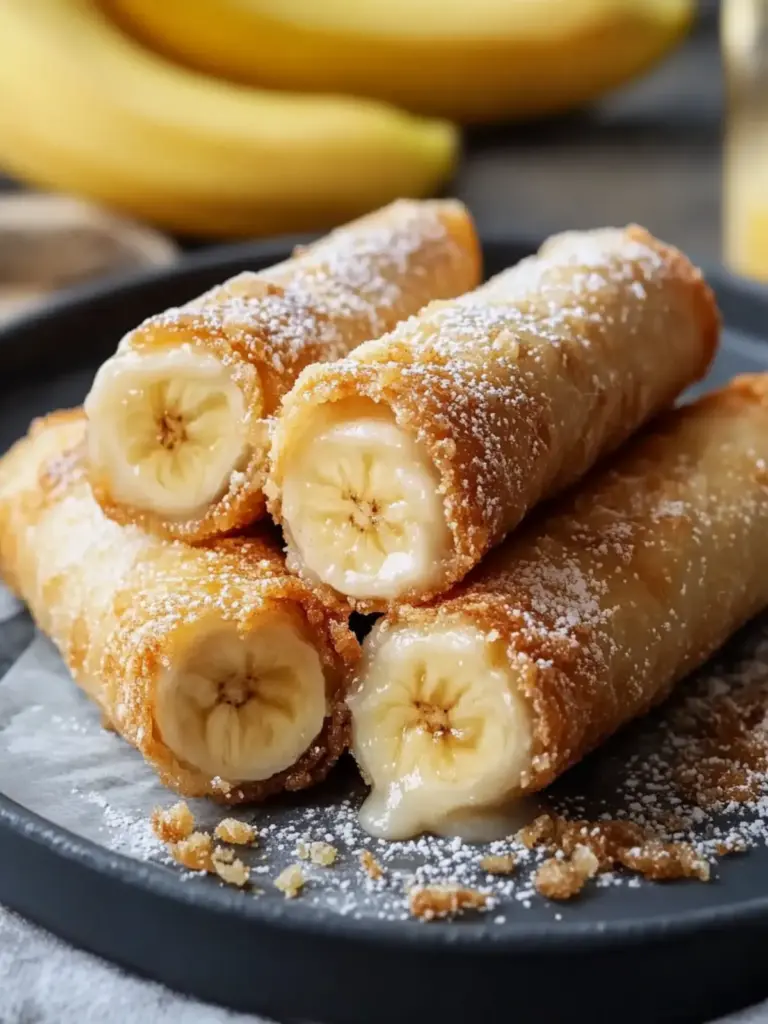 Banana Pudding Egg Rolls