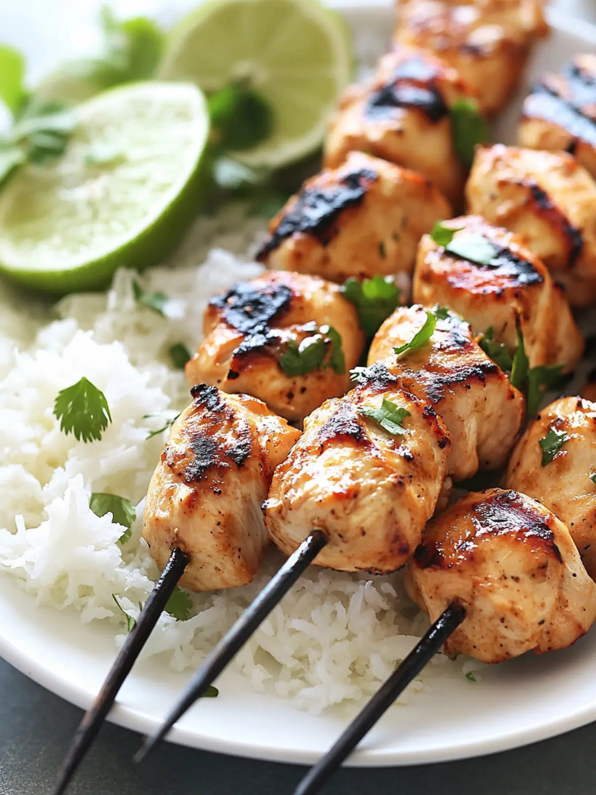 Grilled Thai Coconut Chicken Skewers