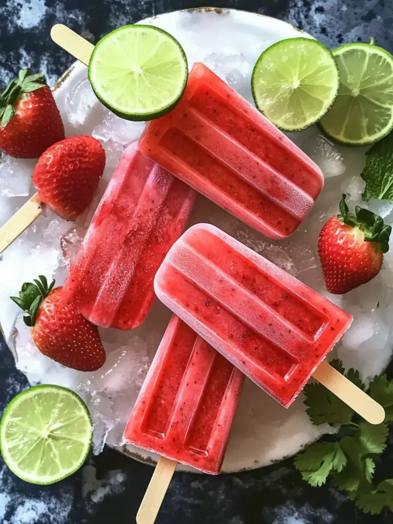 Strawberry Margarita Ice Pops