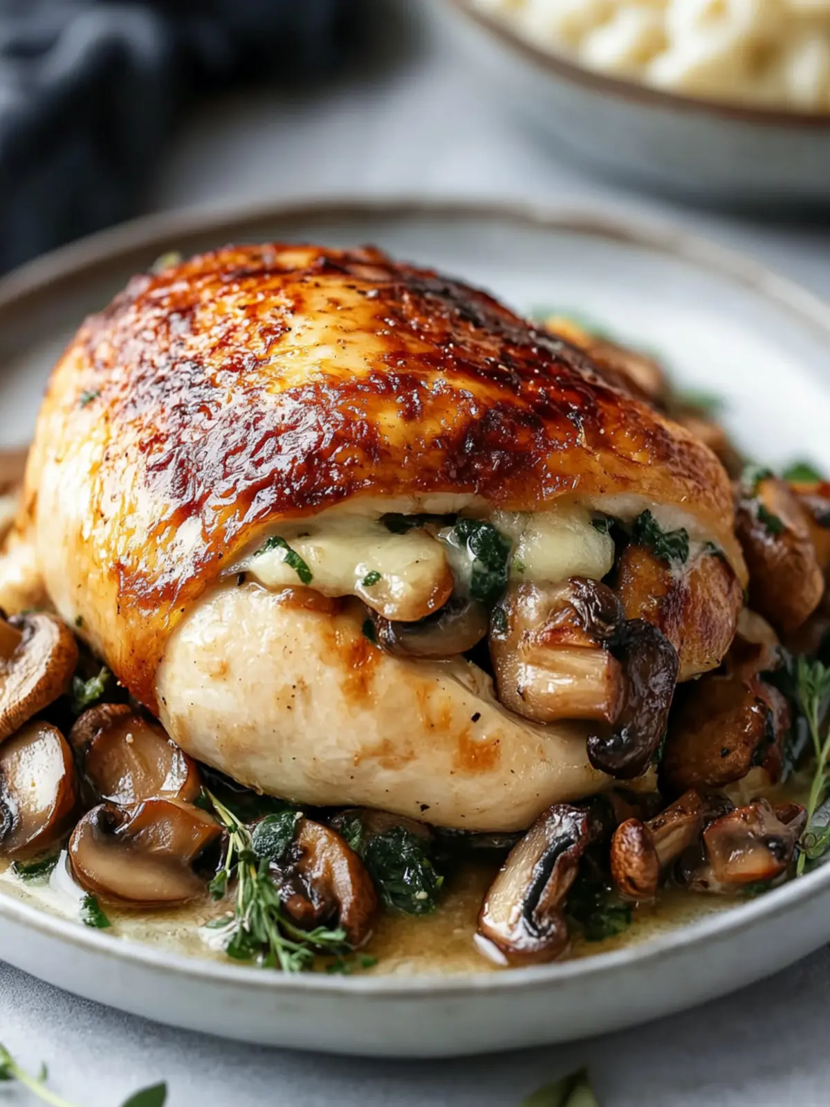 Mushroom Stuffed Chicken